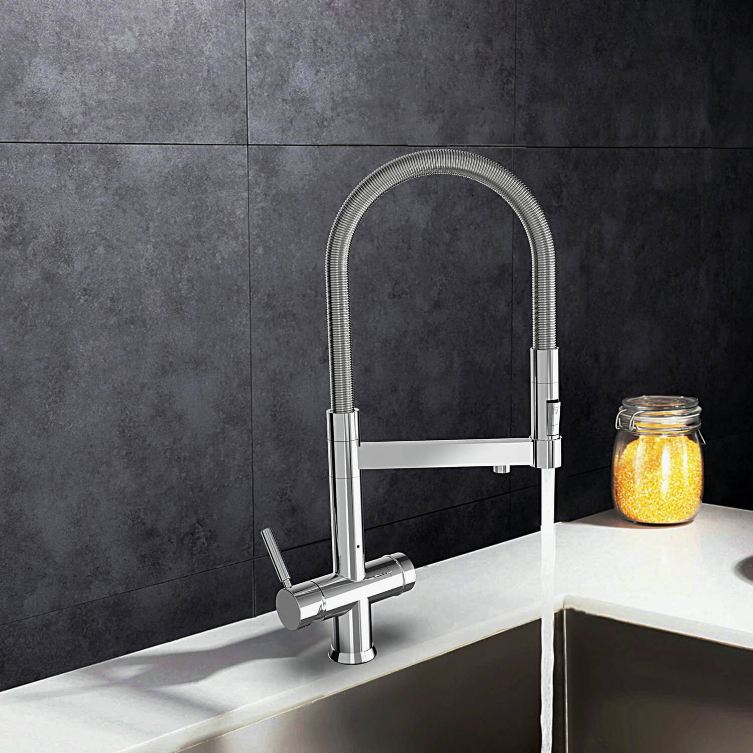 Rubinet me dush që tërhiqet– Krom voden cesma hrom sa odvojivim tusem 3 Rubinet me dush që tërhiqet– Krom