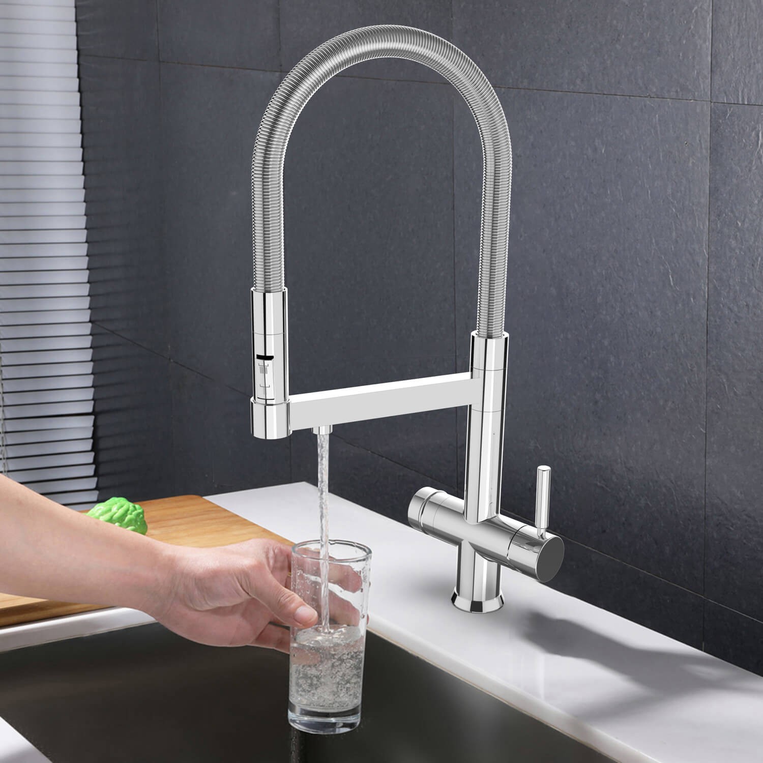 Rubinet me dush që tërhiqet– Krom voden cesma hrom sa odvojivim tusem 4 Rubinet me dush që tërhiqet– Krom