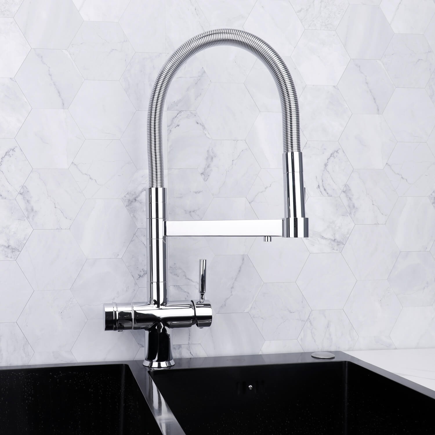 Rubinet me dush që tërhiqet– Krom voden cesma hrom sa odvojivim tusem 5 Rubinet me dush që tërhiqet– Krom